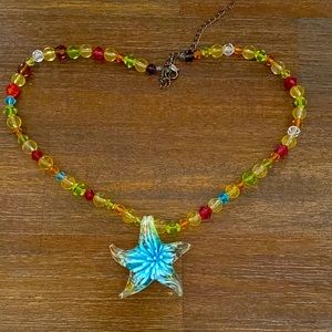 Glass bead necklace